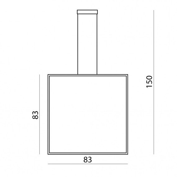  Biała Lampa wisząca w kształcie kwadratu Ramko Akira Vertical
