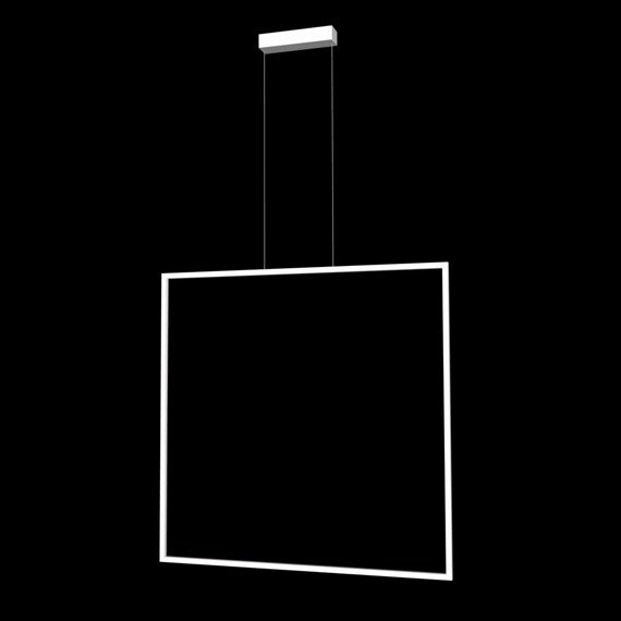  Biała Lampa wisząca w kształcie kwadratu Ramko Akira Vertical