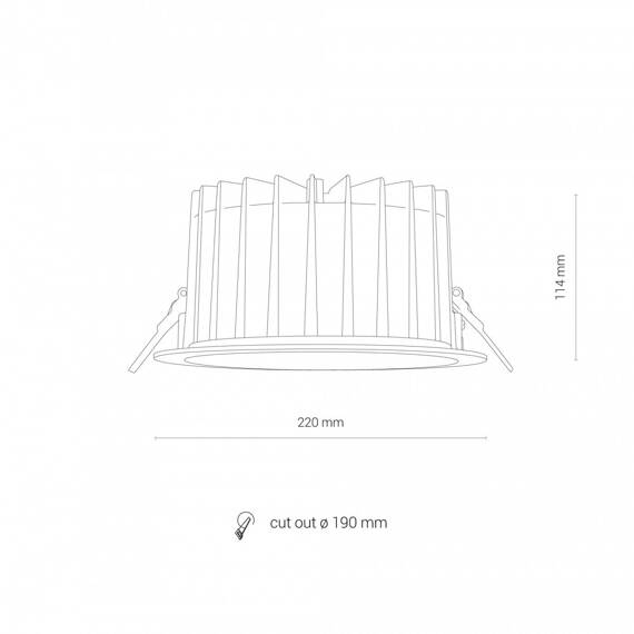 8768 Lampa do zabudowy zewnętrzna Nowodvorski Kea 3000K 40W