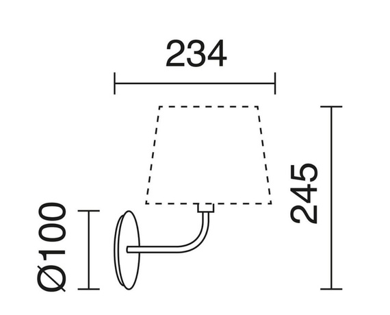 "A Tu Estilo" 717C-G05X1A-02 Novolux Exo Lampa ścienna