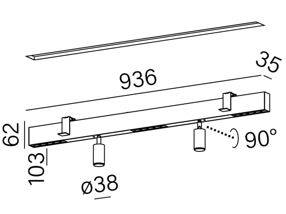 AQForm 133 Rafter mix LED 37955-M930-WB-00-13 Wpust