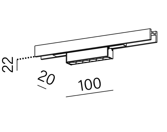 AQForm Rafter mini points LED multitrack 10 Oprawa do szynoprzewodu 16457-M930-WB-00-13