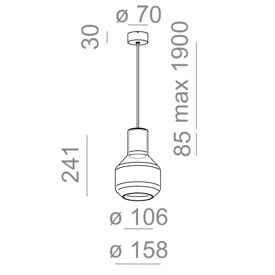 AQform Modern Glass Barrel 	50531-0000-U8-PH-13 Lampa Wisząca