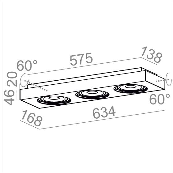 AQform SLEEK 111x3 DISTANCE 40285-L930-F1-00-13 Plafon LED