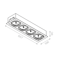 AQform SQUARES 111x4 31314-0000-T8-PH-02 Oprawa Wpuszczana czarna