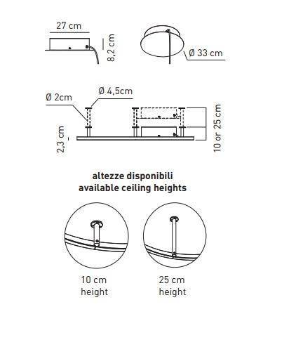 AXO Light Lampa sufitowa U-Light PLUL2090LEDRUXX