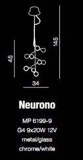 AZZARDO Neurono MP 6199-9 Lampa Wisząca