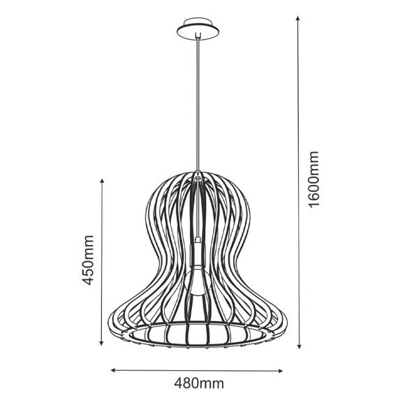 Amplex Octo Lampa wisząca drewniana 5020