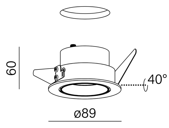 Aqform Putt Lampa wpuszczana 38042-M930-W1-00-12 czarna