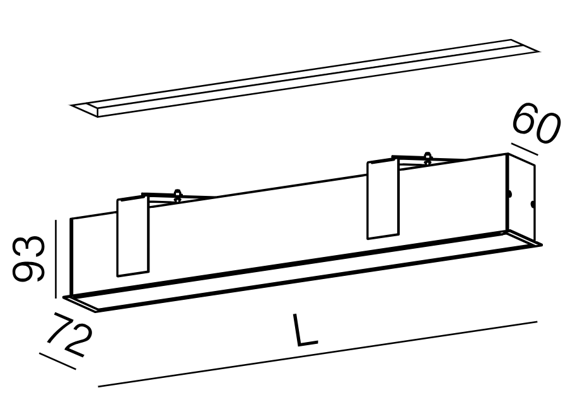 Aqform Set Tru 171 cm Oprawa do zabudowy 38023-L930-D9-00-13