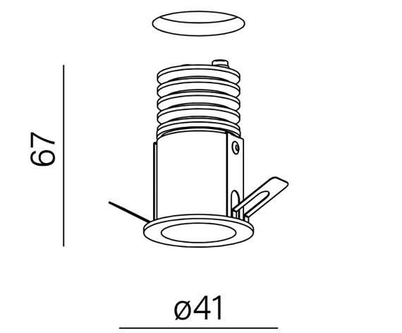 Aqform Wpuszczana lampa biała 37986-M930-FW-00-13 Hollow