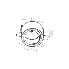 Aquaform RING 111 230V BEZ RAMKI 37163 Oprawa Wpuszczana