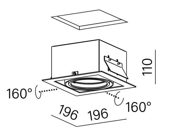 Aquaform SQUARES 111x1 230V Z RAMKĄ 35011-0000-U8-PH-13 Oprawa Wpuszczana