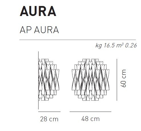 Aura AP Lampa Ścienna AXO Light biała