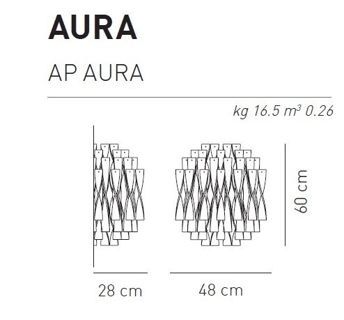 Aura AP Lampa Ścienna Axo Light Herbaciany