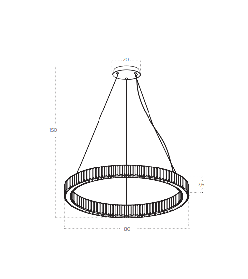 Azzardo Spark Złota AZ5790 Lampa wisząca Ściemniana 80