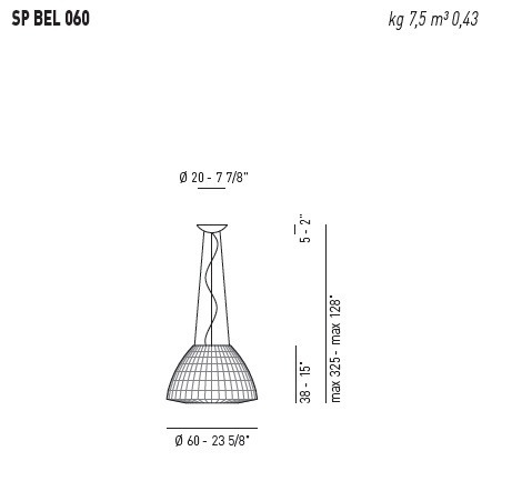 Bell SP 060 Lampa Wisząca AXO Light biała 60 cm