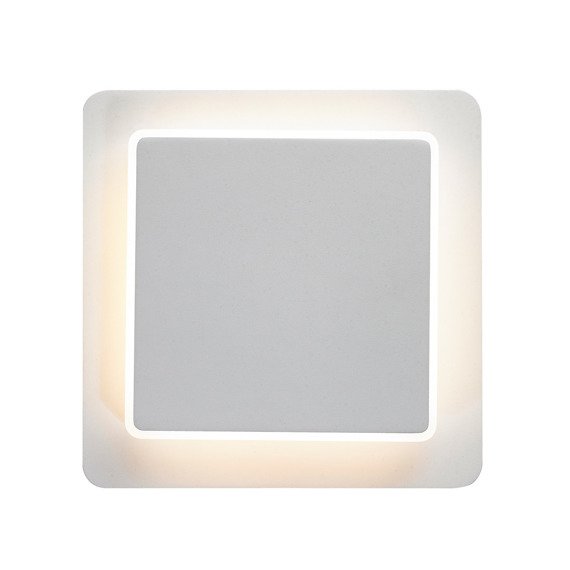 Biały geometryczny kinkiet LED Italux Senato