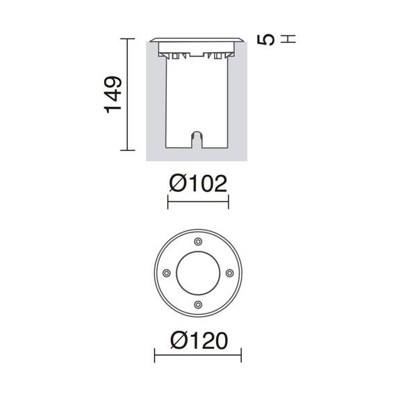 Bora 037D-G21X1A-30 Oprawa gruntowa Novolux