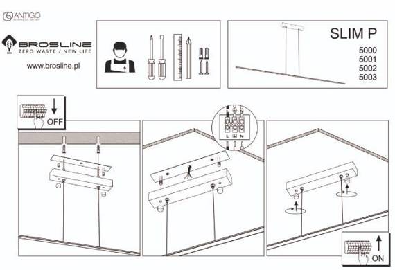 Bros Line 4000K Slim P 5001 Lampa wisząca