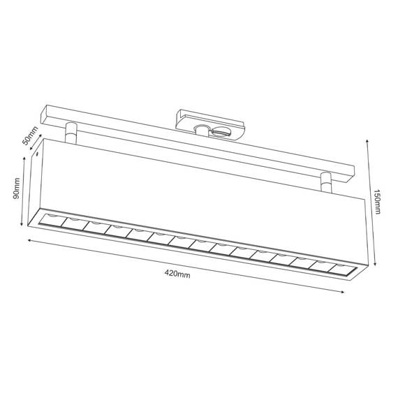 Bros Line A-glare track 15 3000K Szynoprzewód lampa 6332