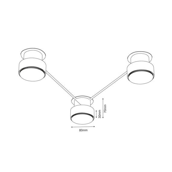 Bros Line Etna 3 Modułowa lampa 1024