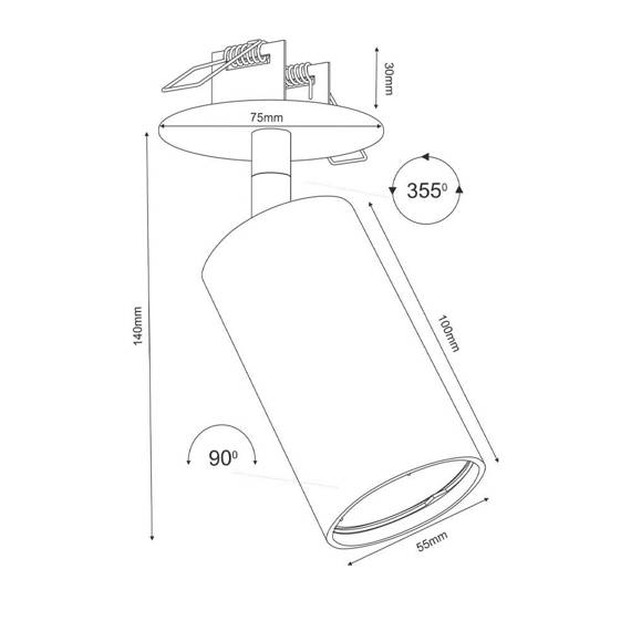 Bros Line Lampa do zabudowy Ace 3254