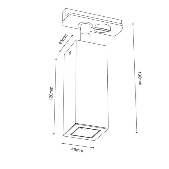 Bros Line Reflektor do szynoprzewodu 6316 A-glare track 1 3000K