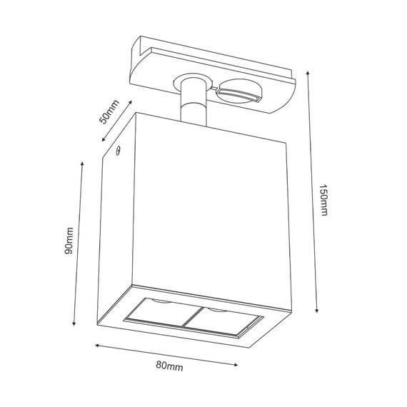 Bros Line Reflektor do szynoprzewodu 6320 A-glare track 2 3000K