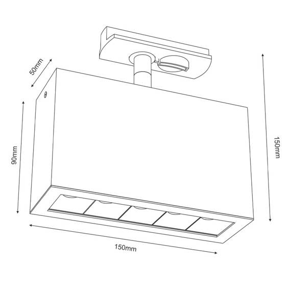 Bros Line Spot do szynoprzewodu 6323 A-glare track 5 4000K