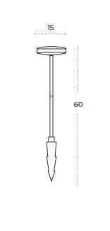 Ciemno Szara Lampa Stojąca Azzardo Alvia 60 IP54 3000K AZ5705