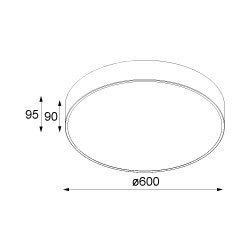 Cleoni Aba 60 LED  Plafon Biały