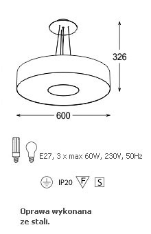 Cleoni CARINA 60 Lampa Wisząca