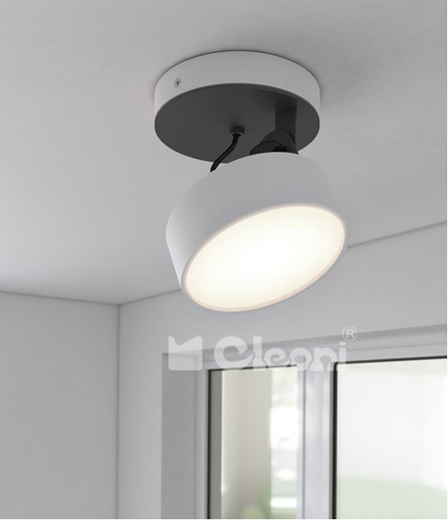 Cleoni DOT Plafon/Spot biały mat 10W LED 970 lm