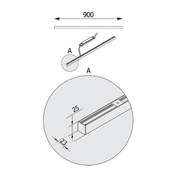 Cleoni Lampa sufitowa MINILine 17,1 LED 90 cm FP003/A2/P/BL/116/830