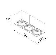 Cleoni TITO  T113D4 101 Plafon srebrny mat