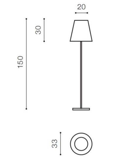 Czarna Lampa Stojąca zewnętrzna  Azzardo Havana AZ4663