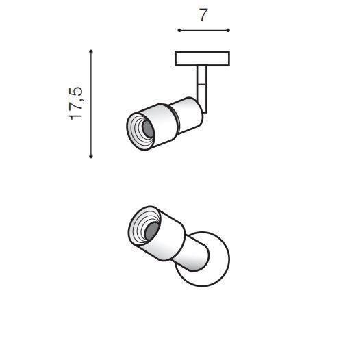 Czarny Kinkiet Azzardo Lumi AZ4555