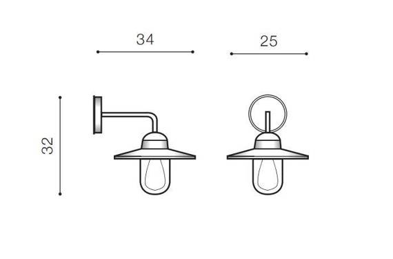 Czarny Kinkiet Azzardo Osvald AZ4489