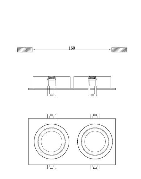 Dann Lux Design PELE D-AL Aluminium DLD5253 Oprawa Do Zabudowy