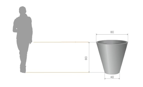 Donica Mercury PL-ME80 Biała PD Concept 80 cm 