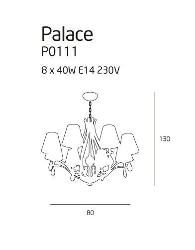 Duża Lampa wisząca MaxLight PALACE P0111