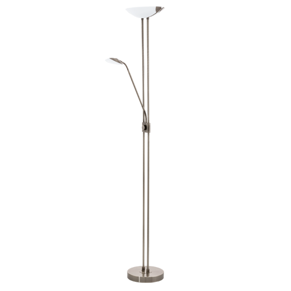 Eglo Baya lampa podłogowa LED 20W +2,5W antyczny mosiądz