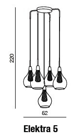 Elektra 5 AZ1690 Lampa Wisząca Azzardo