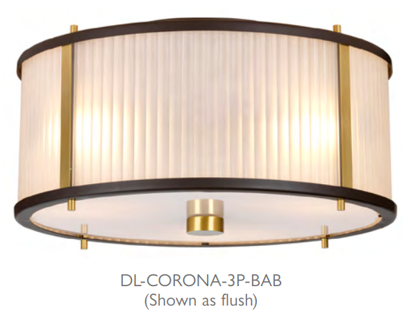 Elstead Lighting Corona DL-CORONA-3P-BAB Zwis