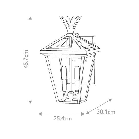 Elstead Lighting Palma HK-PALMA-M-BK Lampa ścienna na zewnątrz