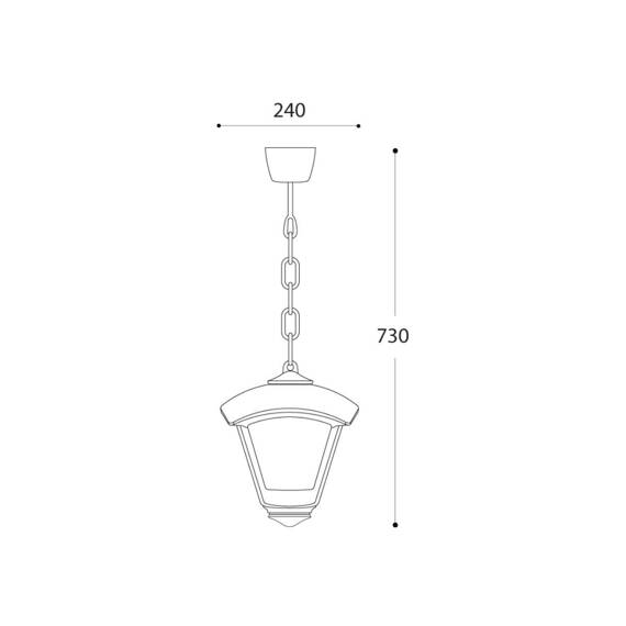 Fumagalli Lampa wisząca zewnętrzna Sicar FMG-SICAR-DARIO-BLK