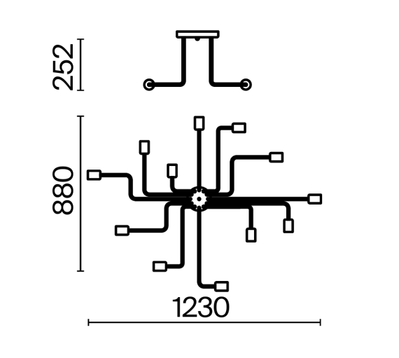 Gilbert Maytoni T532CL-12B Lampa sufitowa