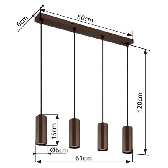 Globo Lighting 57918-4H James Lampa wisząca 