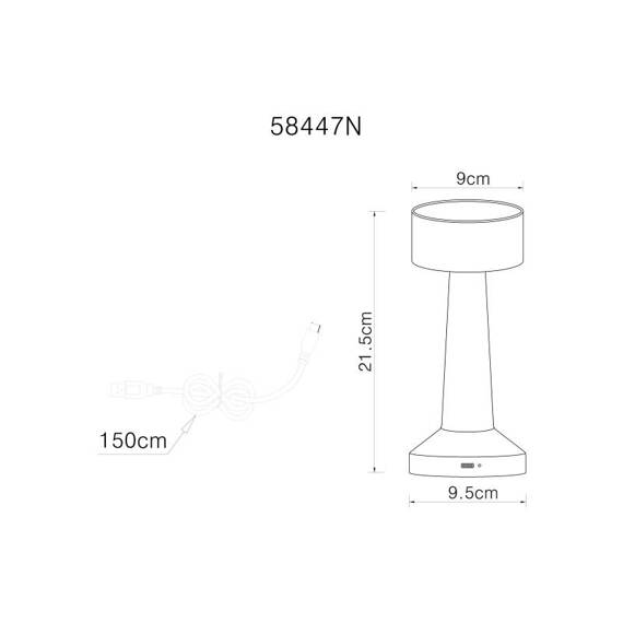 Globo Lighting Akumulatorowa Lampa stołowa 58447N Angelika